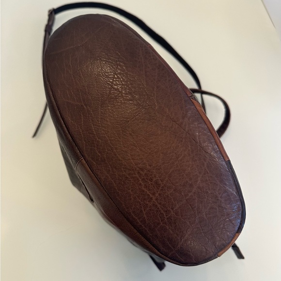 Lucky Brand | Brown Leather Patchwork Crossbody / Tote Bag - Picture 10 of 16